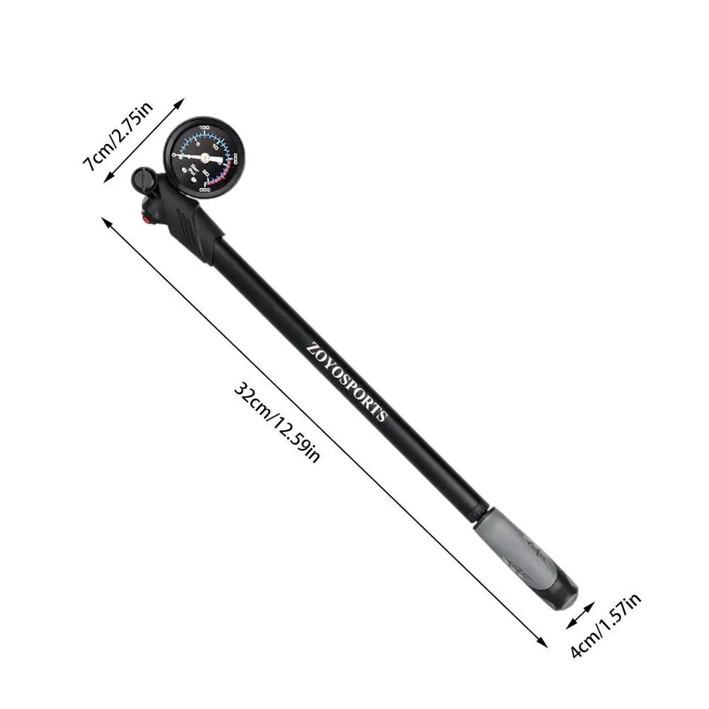 Bike Air Fork Pump 300psi High-Pressure MTB Bike Rear Air Pump Universal Bicycle Pump With Gauge And Air Bleed Button Mountain