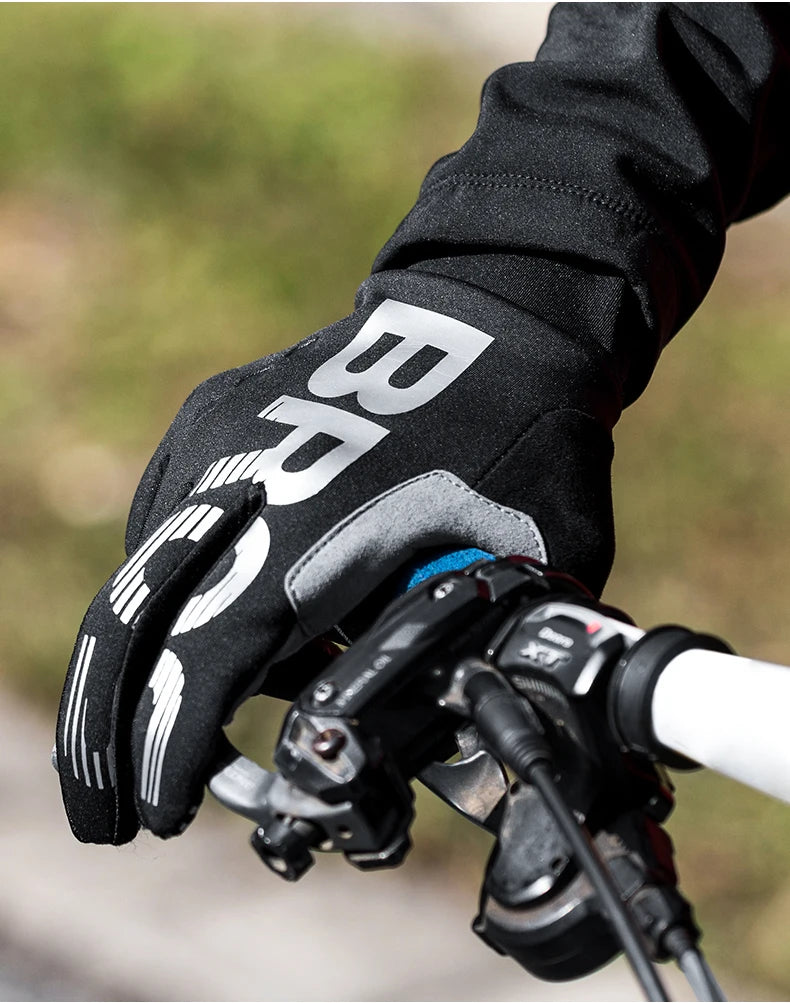 ROCKBROS Full-Finger Touchscreen-Compatible Cycling Gloves for Bicycles & Motorcycles Men and Women - Spring Autumn & Winter