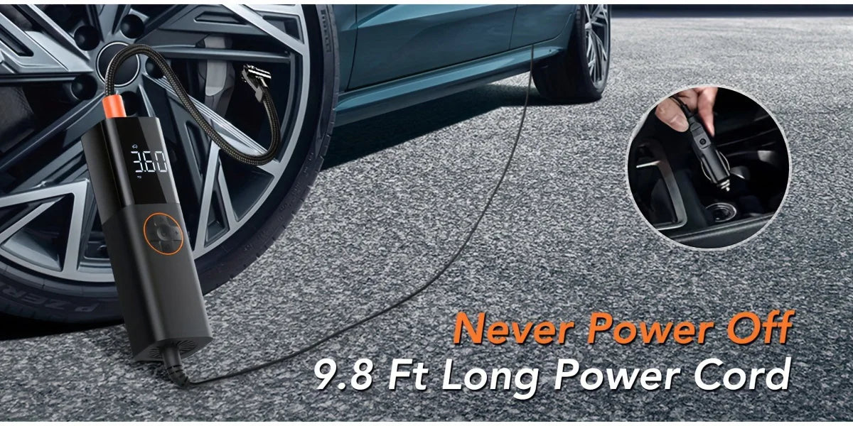 Tire Inflator Portable Air Compressor, DC 12V Small Air Pump for Car Tires, 150PSI Electric Tire Pump