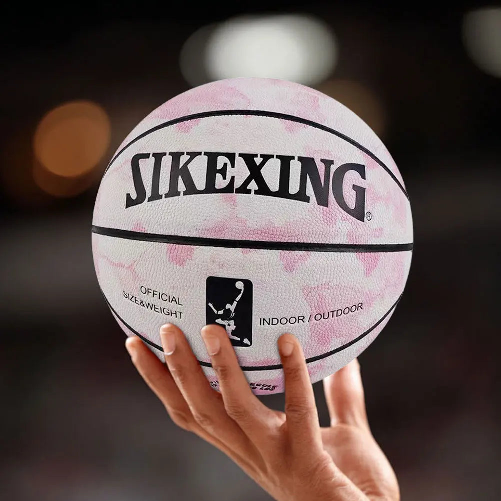 Silent Basketball Wear-Resistant Training Basketball Size 7 PU Basketball Suitable for Indoor & Outdoor Adults