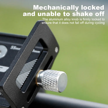 Electric Scooter Phone Holder Bicycle Stem Cell Phone Mount Quick Attach/Detach Aluminum Alloy for 2.16 To 3.93 in Smartphone