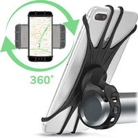 Multi-Function Rotating Silicone Bike Phone Mount – Hands-Free Bicycle & E-Bike Phone Holder with 4-Corner Lock Design