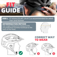 Male and female bicycle helmets, magnetic detachable safety glasses, adjustable light, breathable safety protection device