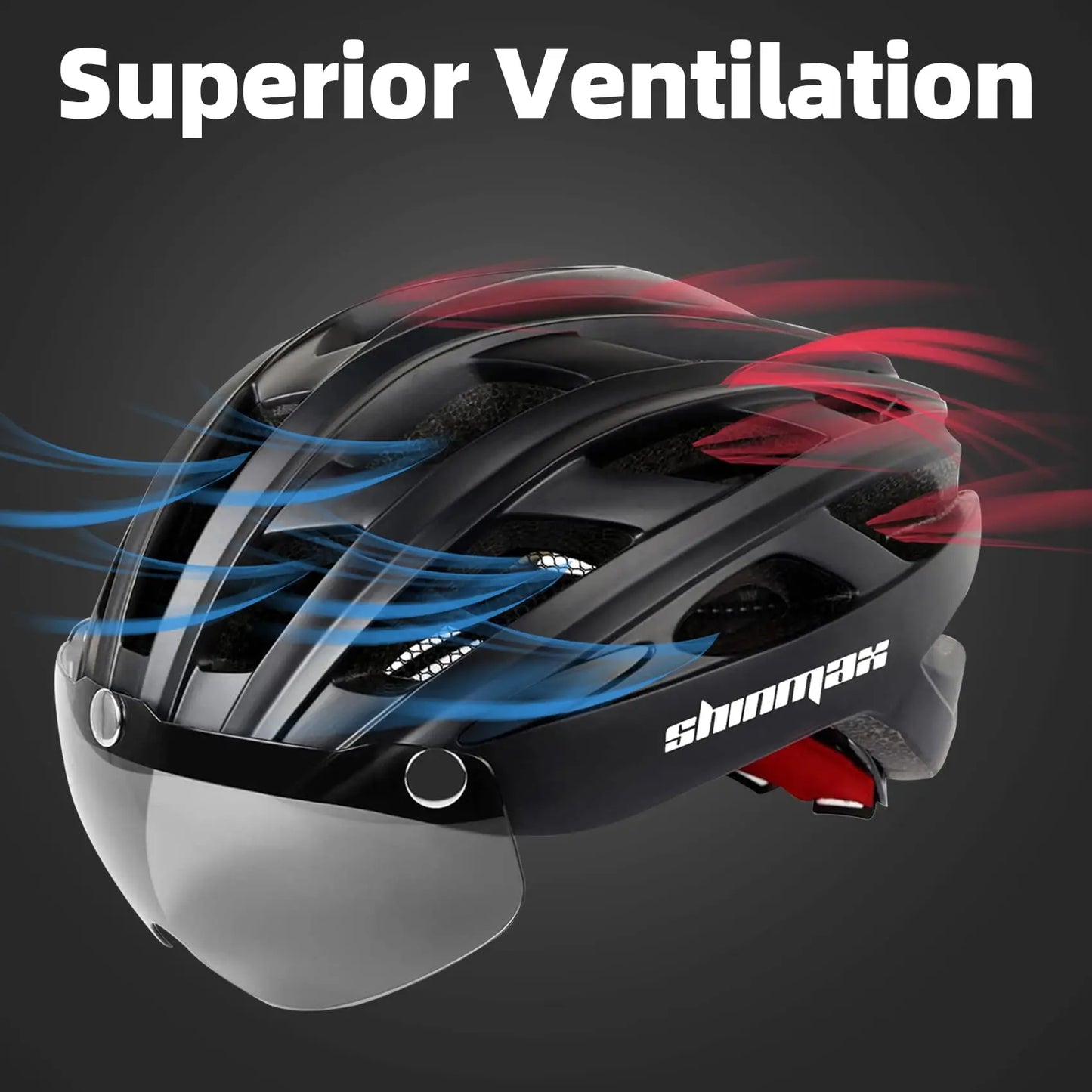Male and female bicycle helmets, magnetic detachable safety glasses, adjustable light, breathable safety protection device