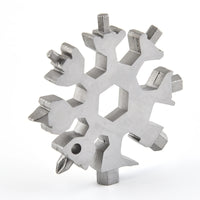 1 Snowflake Multifunctional Tool, Stainless Steel Bottle Opener, Screwdriver Wrench, Essential Christmas Camping Artifact