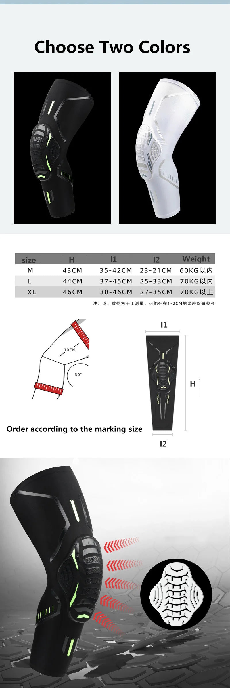 New sports Kneepad Men Pressurized Elastic Knee Pads Support Fitness cycling bike Gear Basketball Volleyball Brace Protector