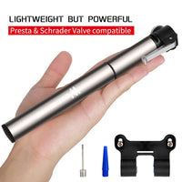WEST BIKING 120PSI Bicycle Pump Hose Mountain Road Cycling Tire Inflator Schrader Presta Valve Alloy Portable Mini Bike Pump