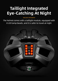 ROCKBROS Bicycle Helmet LED Rear Light Rechargeable Intergrally-molded Cycling Helmet MTB Road Bike Helmet Sport Safe Hat Helmet