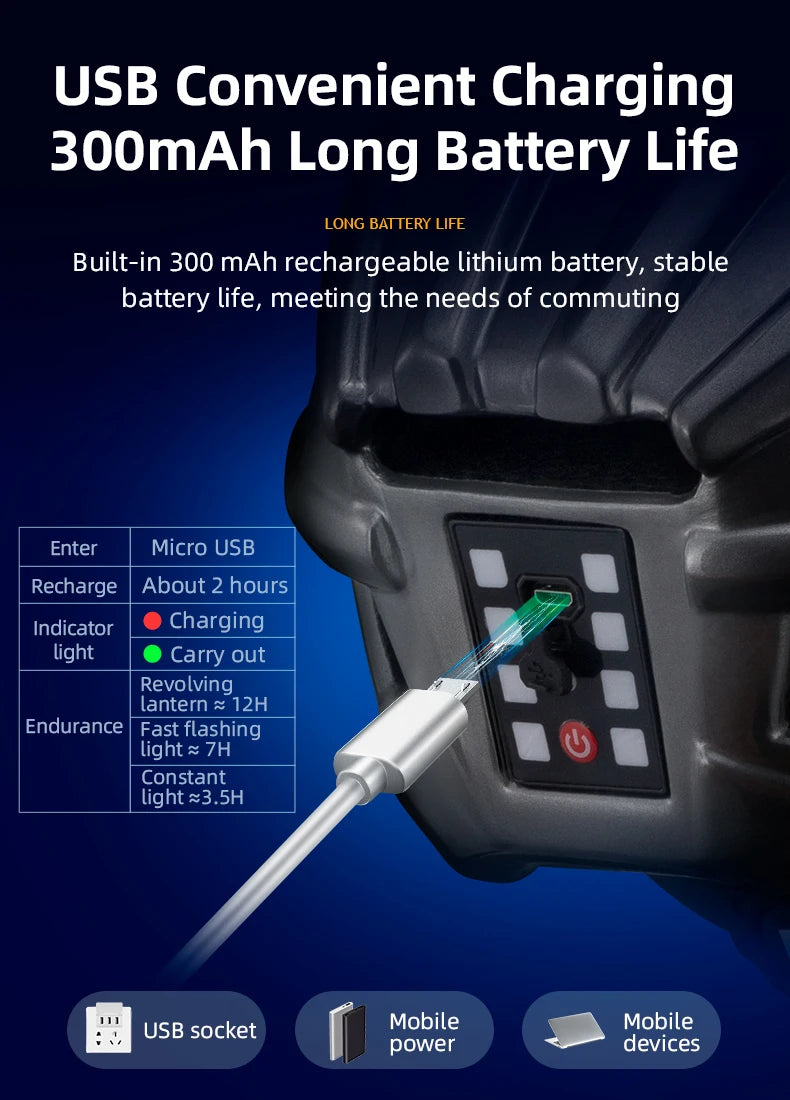 ROCKBROS Bicycle Helmet LED Rear Light Rechargeable Intergrally-molded Cycling Helmet MTB Road Bike Helmet Sport Safe Hat Helmet