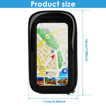 360° Rotatable Bike Phone Holder Bag Waterproof Motorcycle Handlebar Bag Bicycle Pouch Touch Screen Phone Mount Accessories2028