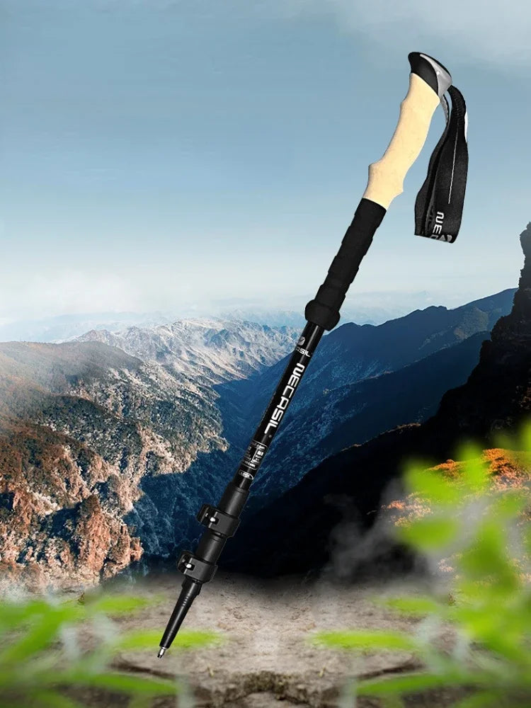 2PCS Trekking Poles Walking Sticks Alpenstock Telescopic Ultralight Premium Adjustable with Quick Lock Hiking Cane