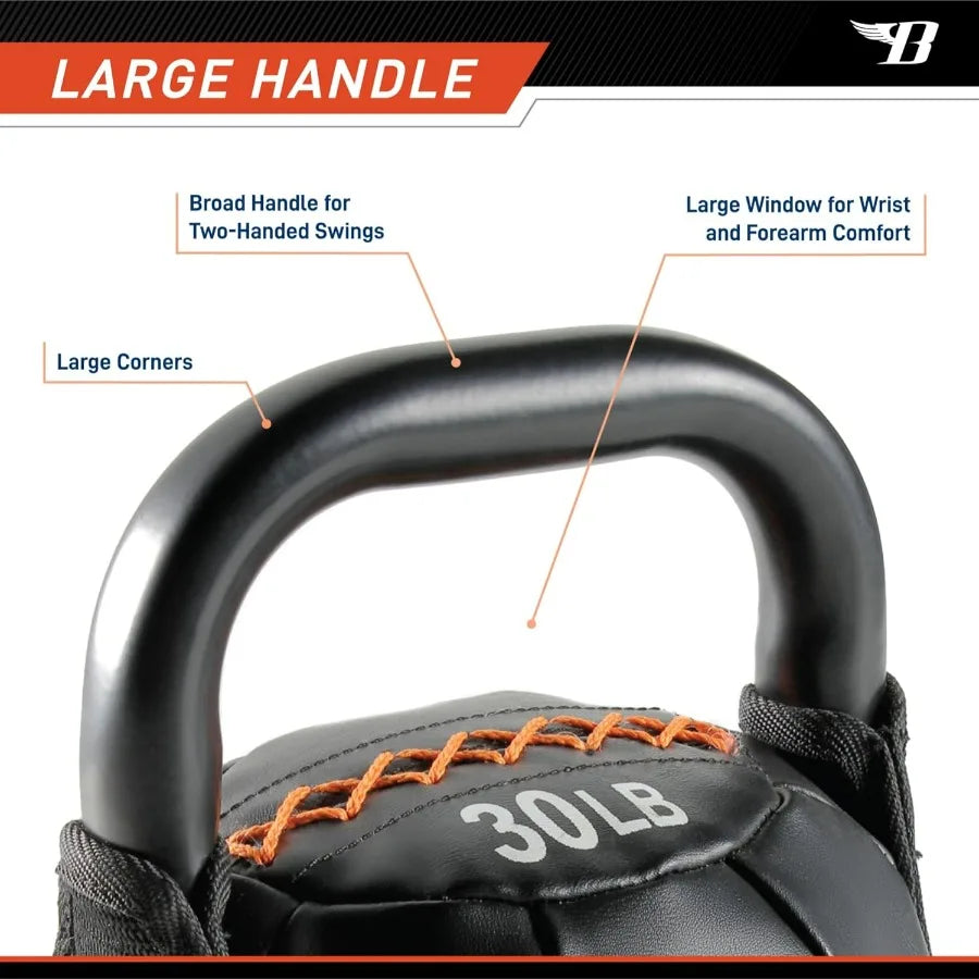 Soft Kettlebell with Handle for Weightlifting, Conditioning, Strength and core Training