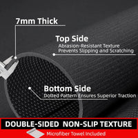 Extra Thick 7mm High-Density Exercise Mat, Multiple Sizes for Home Gym, Cardio, Yoga & MMA