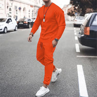 2025 New Men Two Pieces Sets Running Sweatshirt+Sweatpants  Suit Autumn Winter Warm Tracksuit Sets Men's Jogger Sports Suit