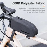 ROCKBROS Bicycle Bag Bike Frame Top Tube Bag Large Capacity Storage Waterproof Hard Shell Bicycle Bag MTB Road Bike Accessories