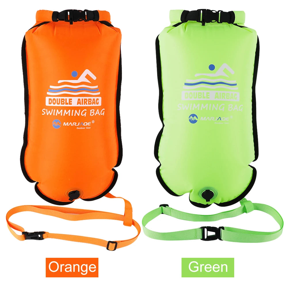 20L Inflatable Open Swimming Buoy Tow Float Dry Bag With Waist Belt For Boating Rafting Swimming Bucket Water Sport Safety Bag