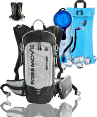 3-in-1 Hydration Backpack with 2L Bladder & Cooler Bag for Hiking, Biking, Running - Durable Water-Resistant Design