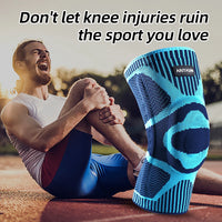 1 Pack of Professional Sports Knee Pads, Knee Pads, Meniscus Silicone Spring Support, Running Fitness, Basketball, Tennis, Badminton, Volleyball Knee Pads