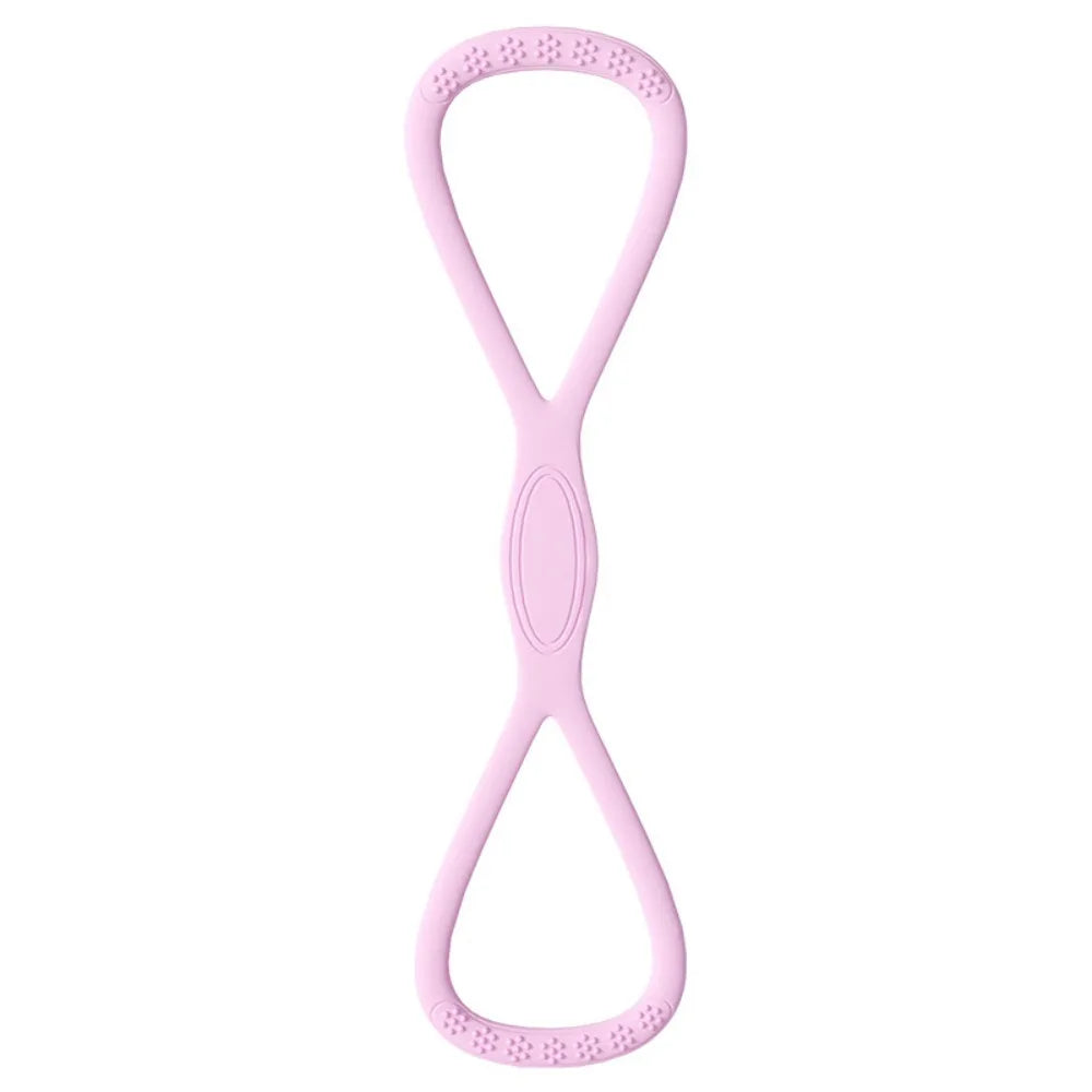 Figure 8 Yoga Resistance Band 35 LB Soft Silicone Exercise Band Quick Rebound Fitness Resistance Band Gym Stretching Pilates