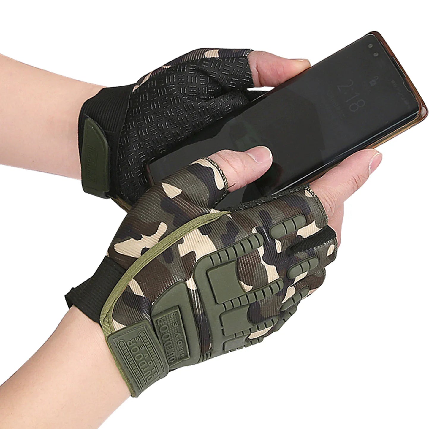 Anti-Slip Weightlifting Half Finger Gloves Shock-Absorbing Short Cycling Bicycle Gloves for Training Sports Local Delivery