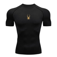 Men Sport T-Shirt Spider Quick Dry Bodybuilding Running Shirt Compression Tops Gym T Shirt Men Fitness Tight Tees Rashgard