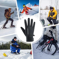 Cycling Windproof Gloves Windproof Outdoor Full Finger Cycling Gloves Pocket Design Screen Touch Cycling Gloves For Sports
