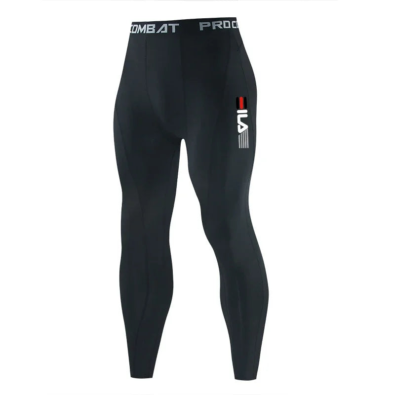 Men Gym Sportswear Muscle Bodybuilding Compression Pants Running Sports Long Pants Jogging Fitness Male Elastic Tights Trousers