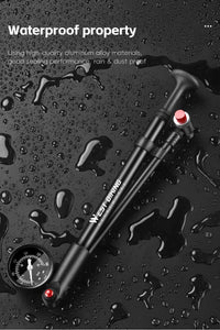 WEST BIKING 400PSI Bicycle Air Pump High Pressure MTB Bicycle Pump Front Fork Rear Suspension Pressure Gauge Schrader Valve