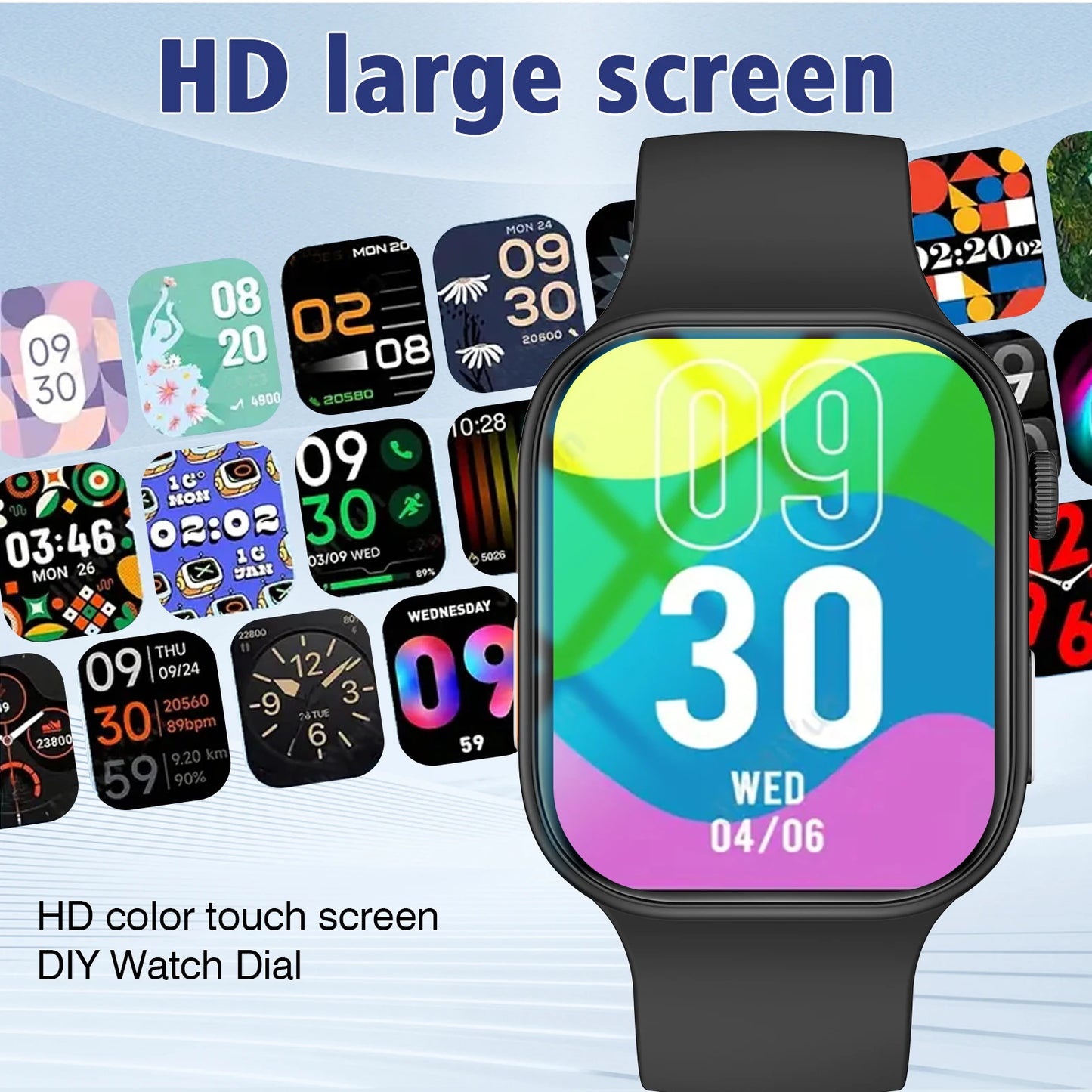 Smart Watch Bluetooth Call Message Display Fitness Monitoring Bracelet Christmas Gift Suitable for Android iPhone