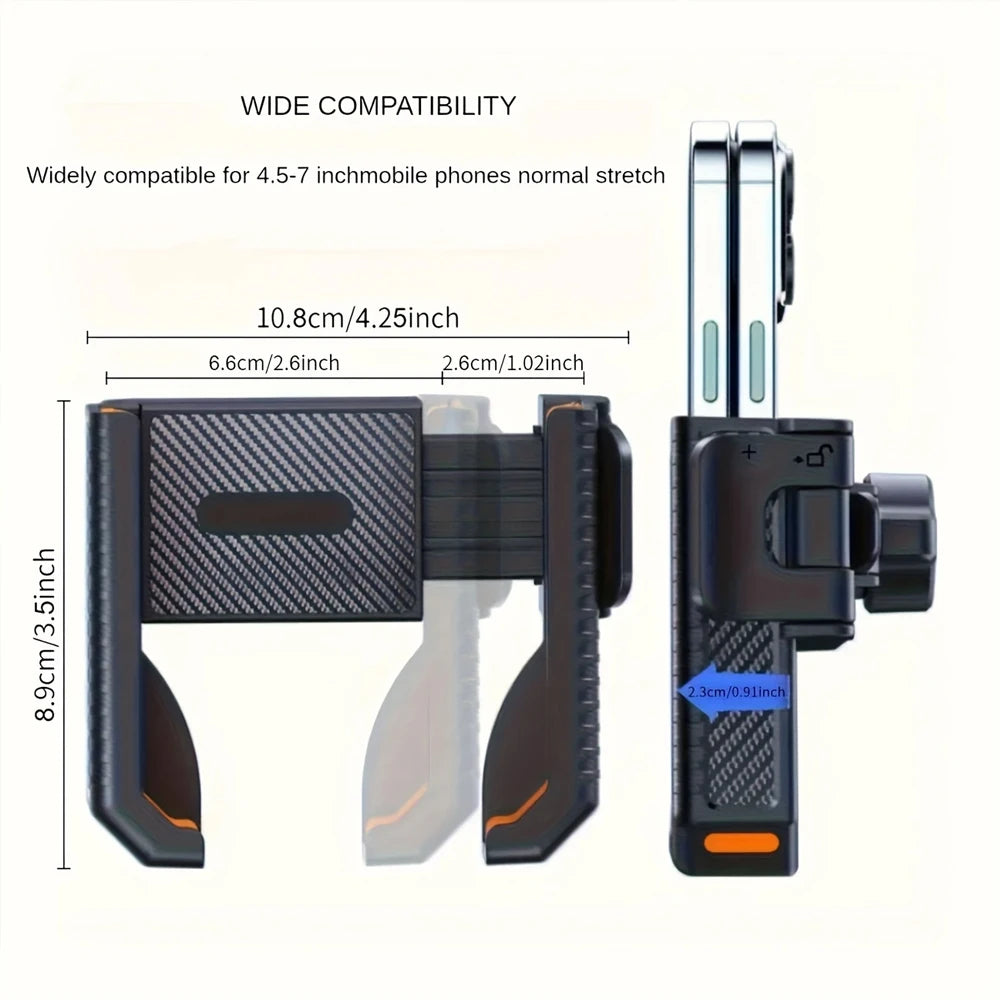 Bike Phone Holder Stand Bicycle Motorcycle Handlebar Mobile Phone Mount Clip GPS Support Shockproof Bracket for 4.5-7.0” Phones