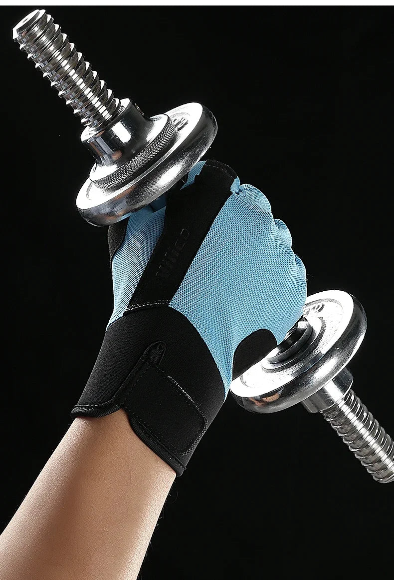 Workout Gloves Men Women Gym Lifting Fitness Climbing Exercises Work Out Wrist Belt Shock Absorb Foam Pad Palm Crossfit