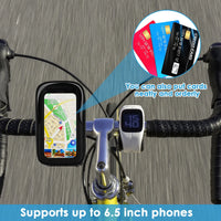 360° Rotatable Bike Phone Holder Bag Waterproof Motorcycle Handlebar Bag Bicycle Pouch Touch Screen Phone Mount Accessories2028
