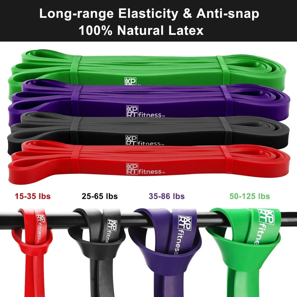 Pull Up Resistance Band 35-85lbs Anti-Snap Latex Powerlifting Stretch Mobility Training Fitness Tool