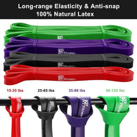 Pull Up Resistance Band 35-85lbs Anti-Snap Latex Powerlifting Stretch Mobility Training Fitness Tool