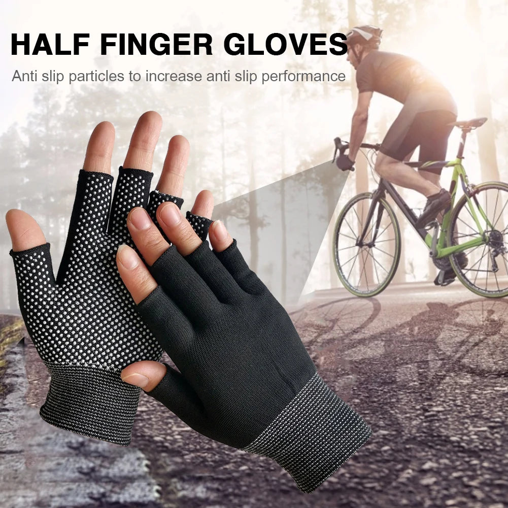 Half Finger Fishing Gloves Breathable Driving Gloves Non-slip Riding Gloves Workout Mittens for Cycling Fishing Driving