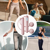 1Pair Ropeless Jump Rope Smart Cordless Counting Skipping Rope Anti-Slip Adjustable Weighted Cordless Jump Ropes