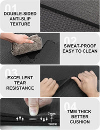 7mm Thick Large Workout Mat for Home Gym, Yoga, Weightlifting - Non-Slip & Shoe-Friendly