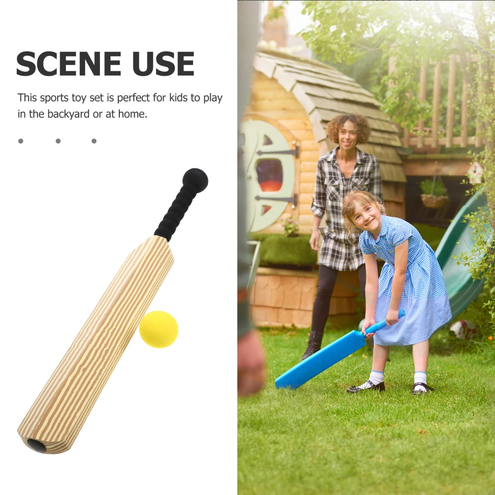 24 Inch Kids Cricket Set EVA Bat Ball Lightweight Durable Outdoor Indoor Game Activities Sports Set Backyard Toy Beach Game