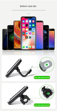 Motorcycle Phone Holder Support Moto Bicycle Waterproof Case Handlebar Stand Case Mount Waterproof Scooter Motorbike Phone Bag