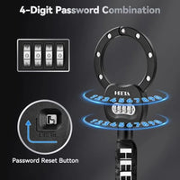 Electric Scooter Lock Anti Theft with Scooter Bag 4 Digit Combination Bike Chain Lock Heavy Duty Security Bicycle Lock Cable Ac