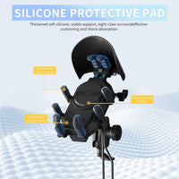 Motorcycle Phone Holder 15W Wireless Charger Shockproof Fast Charger Stand Anti-Theft Smartphone Handlebar Mount Waterproof