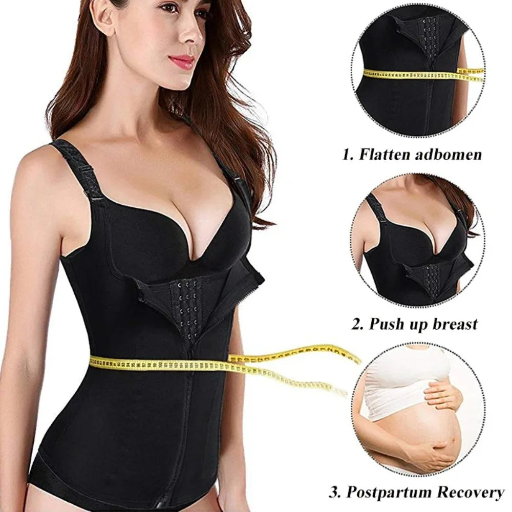 Sweat Waist Trainer Vest Slimming Corset for Weight Loss Body Shaper Sauna Suits Compression Shapewear Belly Girdles Tank Tops