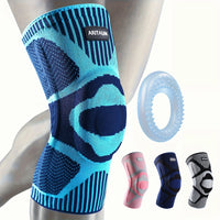 1 Pack of Professional Sports Knee Pads, Knee Pads, Meniscus Silicone Spring Support, Running Fitness, Basketball, Tennis, Badminton, Volleyball Knee Pads