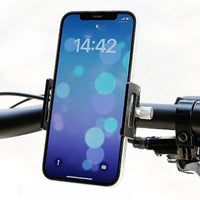 Electric Scooter Phone Holder Bicycle Stem Cell Phone Mount Quick Attach/Detach Aluminum Alloy for 2.16 To 3.93 in Smartphone