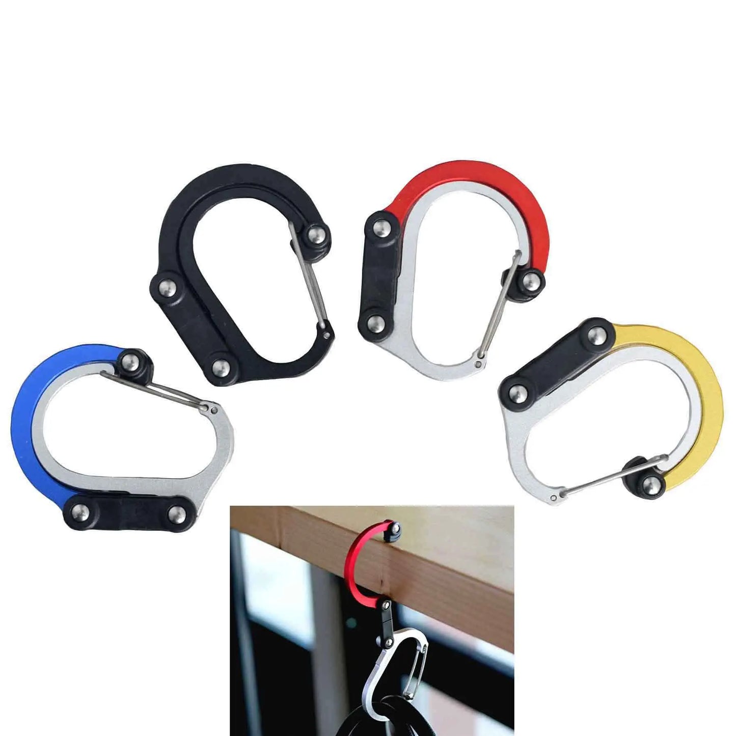 Multi Functional Aluminum Carabiner Mountaineering Buckle Quick Buckle for Outdoor Climbing Camping