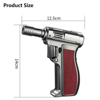 Windproof Butane Turbo Lighter High Temp Welding Torch Inflatable Metal Spray Gun for BBQ Kitchen Outdoor Smoking (no fuel)