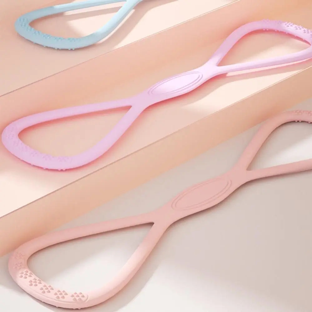 Figure 8 Yoga Resistance Band 35 LB Soft Silicone Exercise Band Quick Rebound Fitness Resistance Band Gym Stretching Pilates
