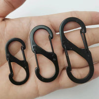 5Pcs S Type Carabiner Mini Keychain Lock  Hook Anti-Theft Outdoor Camping Backpack Buckle Key-Lock Tool Dual Spring Snap Hooks