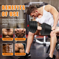 Versatile 4-in-1 Adjustable Dumbbell Set: 25, 45, 75, and 90 LB Weight Options with Barbell and Kettlebell Functionality
