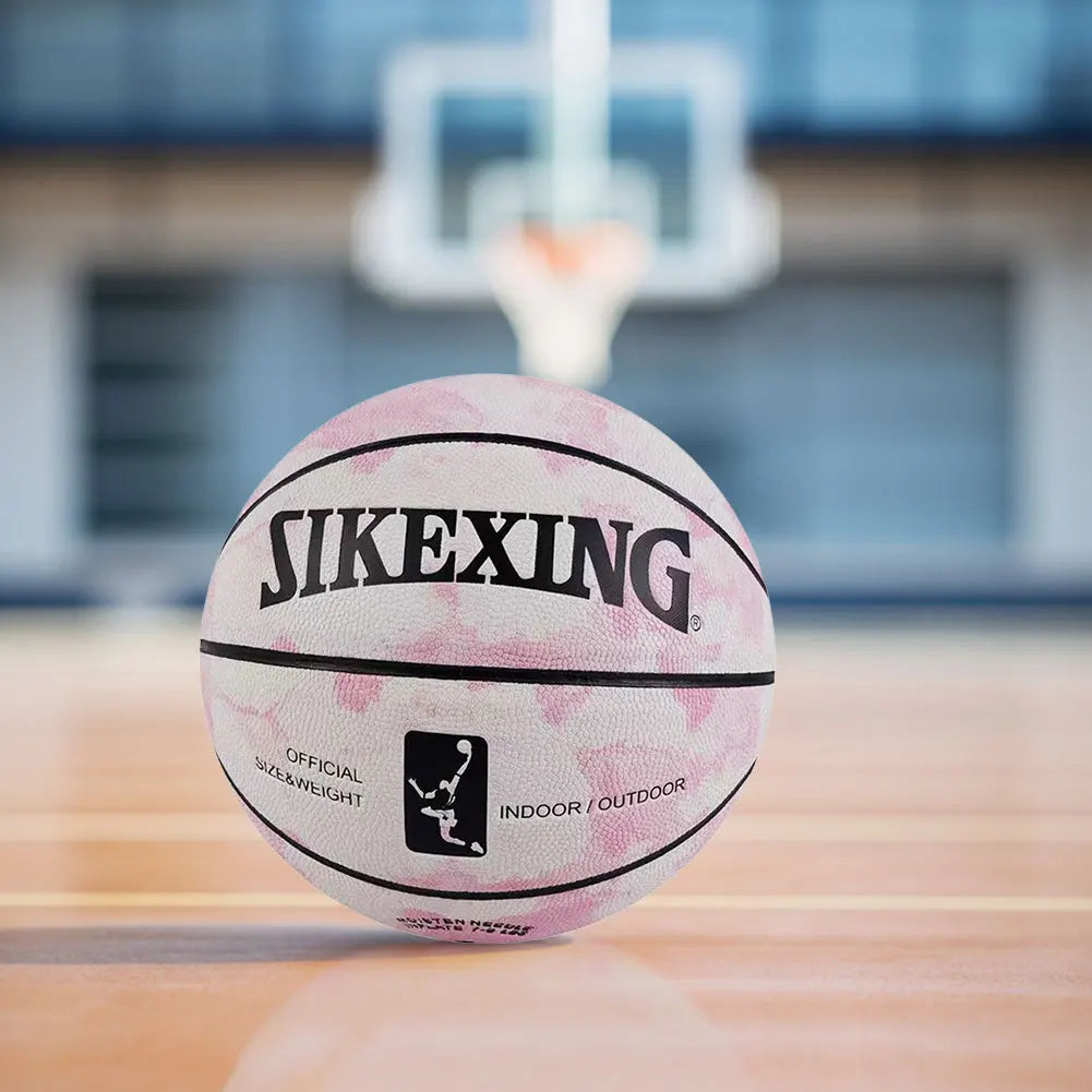 Silent Basketball Wear-Resistant Training Basketball Size 7 PU Basketball Suitable for Indoor & Outdoor Adults